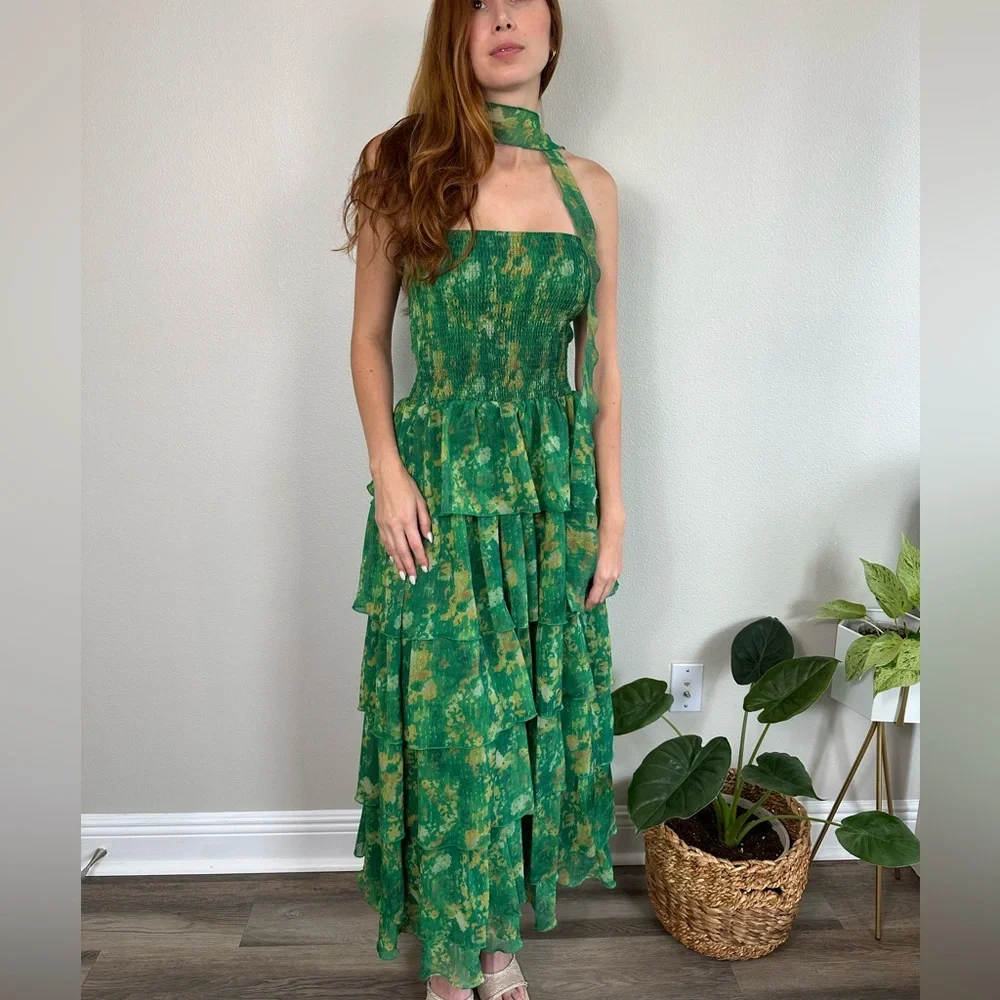 Green Ruffled Sundress - Picture 6 of 6